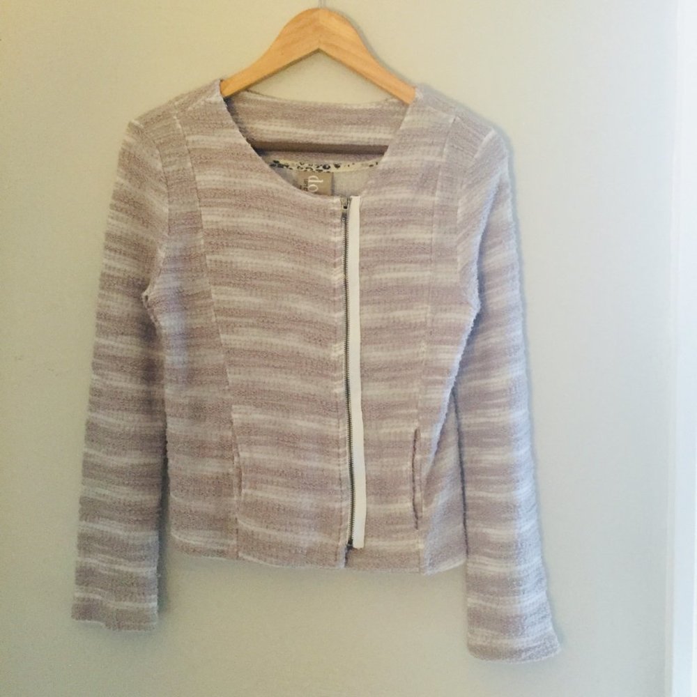 Anthroplogie Dolan Left Coast Kinney Striped Moto Jacket Xs View 3